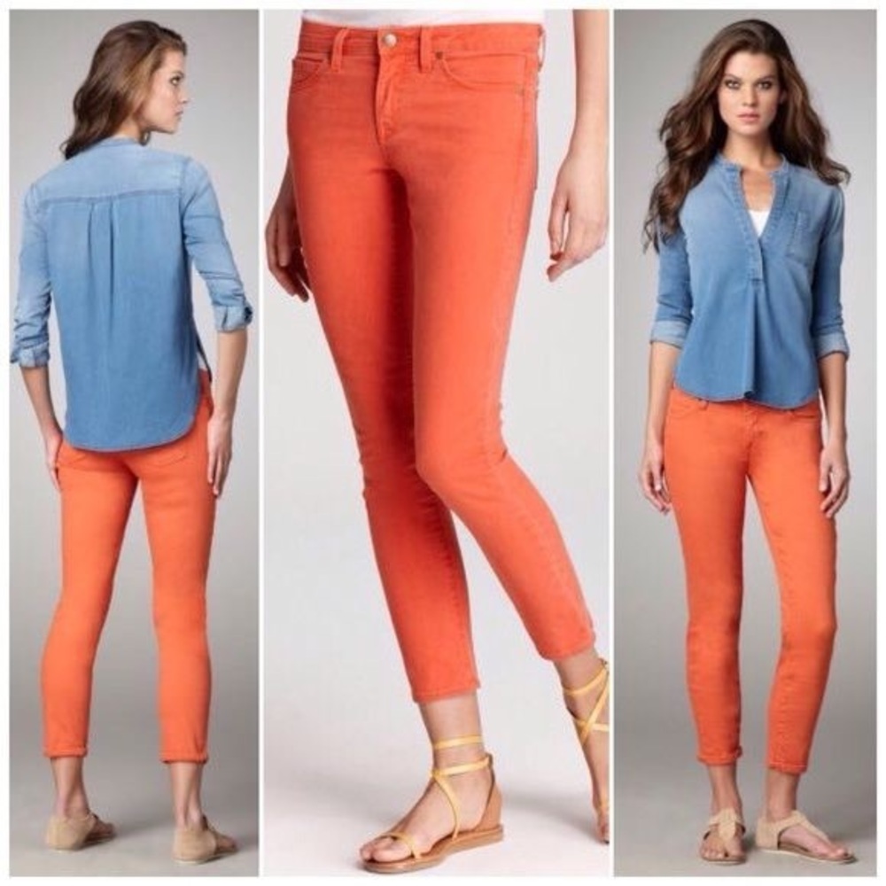 Vince // NWT Skinny Ankle Crop in Tomato Size 28
